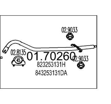 Výfuková trubka MTS 01.70260