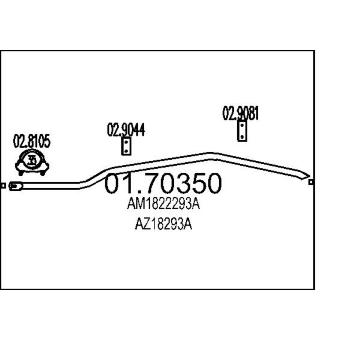Výfuková trubka MTS 01.70350