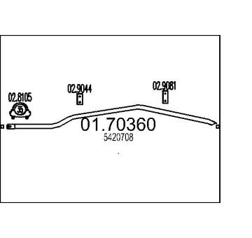 Výfuková trubka MTS 01.70360
