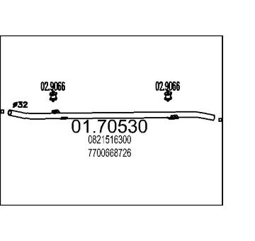 Výfuková trubka MTS 01.70530