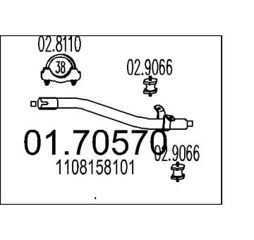 Výfuková trubka MTS 01.70570