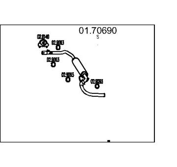 Výfuková trubka MTS 01.70690