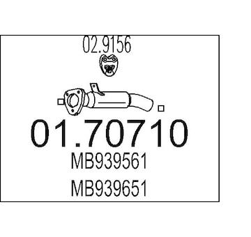 Výfuková trubka MTS 01.70710