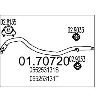 Výfuková trubka MTS 01.70720