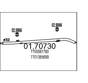 Výfuková trubka MTS 01.70730
