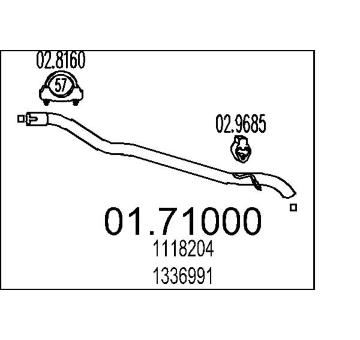Výfuková trubka MTS 01.71000