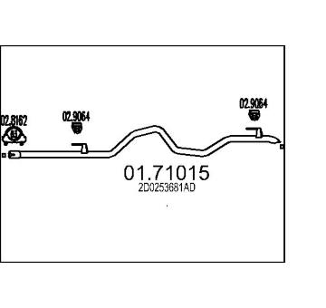 Výfuková trubka MTS 01.71015
