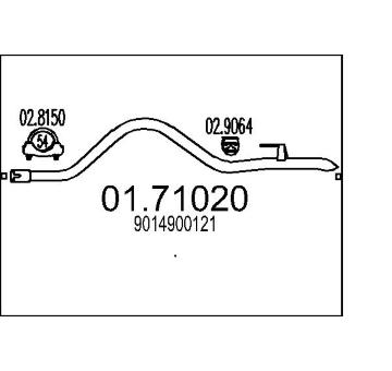 Výfuková trubka MTS 01.71020