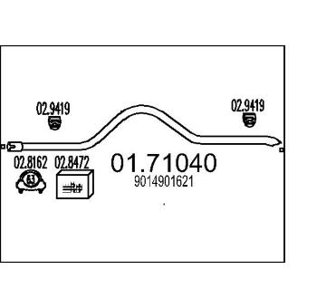 Výfuková trubka MTS 01.71040