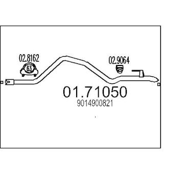 Výfuková trubka MTS 01.71050
