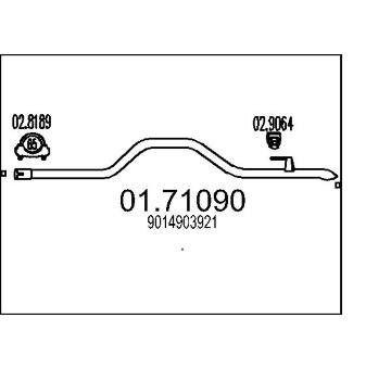 Výfuková trubka MTS 01.71090