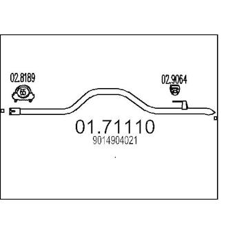 Výfuková trubka MTS 01.71110