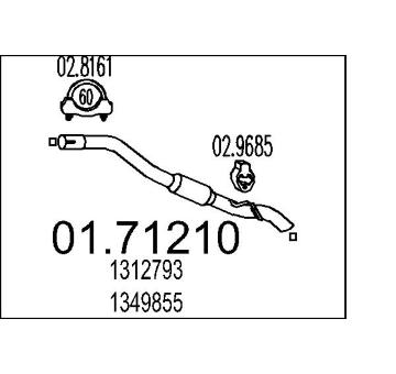 Výfuková trubka MTS 01.71210