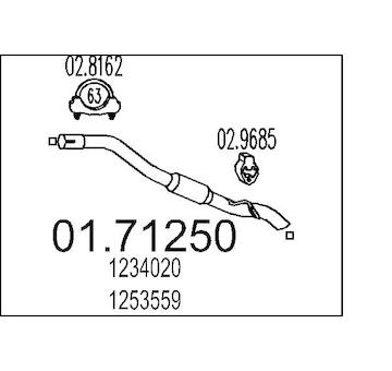 Výfuková trubka MTS 01.71250