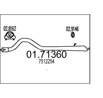 Výfuková trubka MTS 01.71360