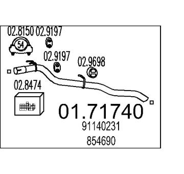 Výfuková trubka MTS 01.71740