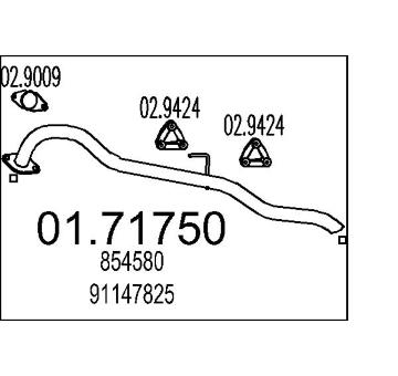 Výfuková trubka MTS 01.71750