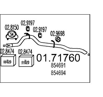 Výfuková trubka MTS 01.71760