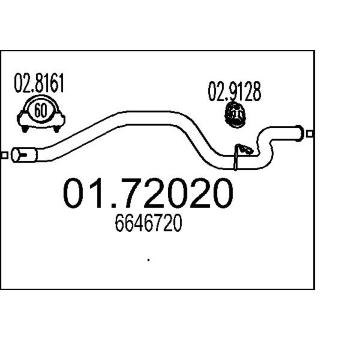 Výfuková trubka MTS 01.72020