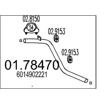 Výfuková trubka MTS 01.78470