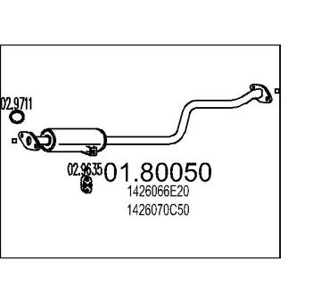 Střední tlumič výfuku MTS 01.80050