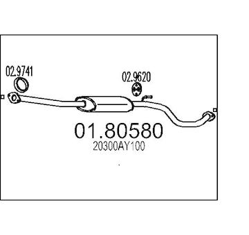 Střední tlumič výfuku MTS 01.80580