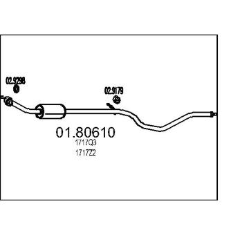 Střední tlumič výfuku MTS 01.80610