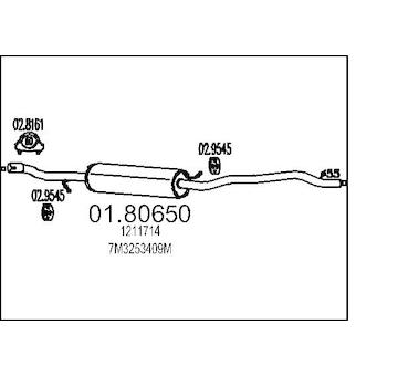 Střední tlumič výfuku MTS 01.80650