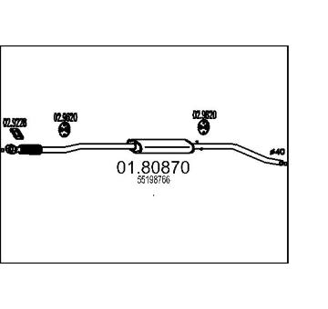 Střední tlumič výfuku MTS 01.80870