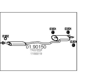 Zadní tlumič výfuku MTS 01.90150
