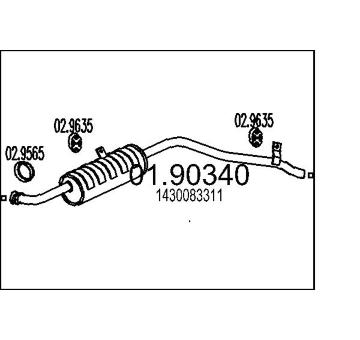 Zadní tlumič výfuku MTS 01.90340