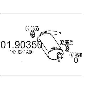 Zadní tlumič výfuku MTS 01.90350