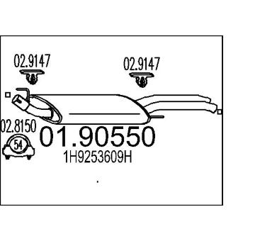 Zadní tlumič výfuku MTS 01.90550