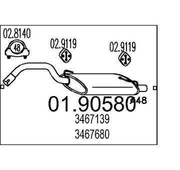 Zadní tlumič výfuku MTS 01.90580