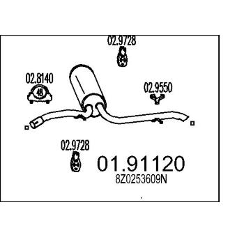 Zadní tlumič výfuku MTS 01.91120