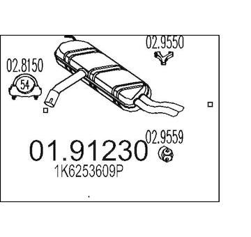 Zadní tlumič výfuku MTS 01.91230