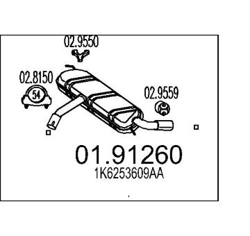 Zadní tlumič výfuku MTS 01.91260