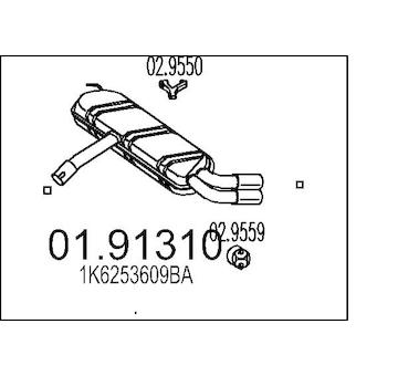 Zadní tlumič výfuku MTS 01.91310