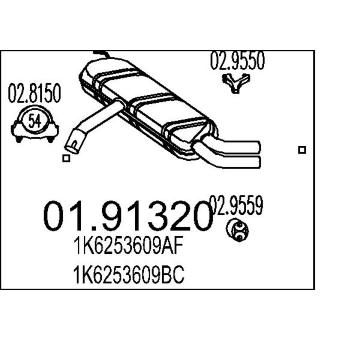 Zadní tlumič výfuku MTS 01.91320