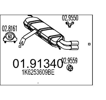 Zadní tlumič výfuku MTS 01.91340