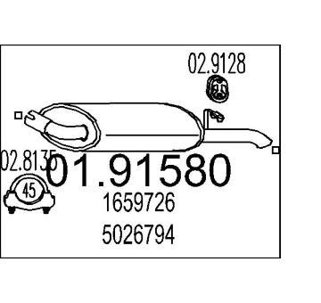 Zadní tlumič výfuku MTS 01.91580