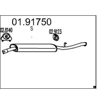 Zadní tlumič výfuku MTS 01.91750