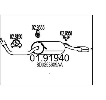 Zadní tlumič výfuku MTS 01.91940