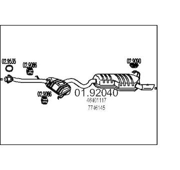 Zadní tlumič výfuku MTS 01.92040