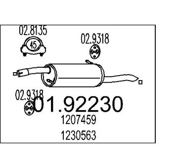 Zadní tlumič výfuku MTS 01.92230