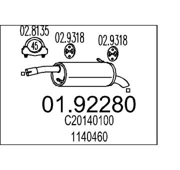 Zadní tlumič výfuku MTS 01.92280