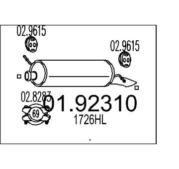 Zadní tlumič výfuku MTS 01.92310