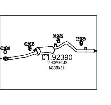 Zadni tlumic vyfuku MTS 01.92390