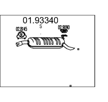 Zadní tlumič výfuku MTS 01.93340
