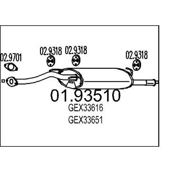 Zadní tlumič výfuku MTS 01.93510